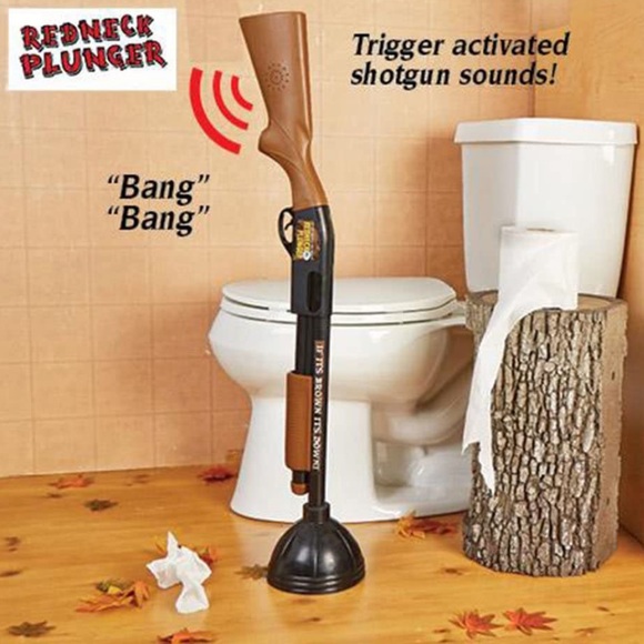 redneck plunger Bath Redneck Plunger Toilet Plunger W Shotgun Sound